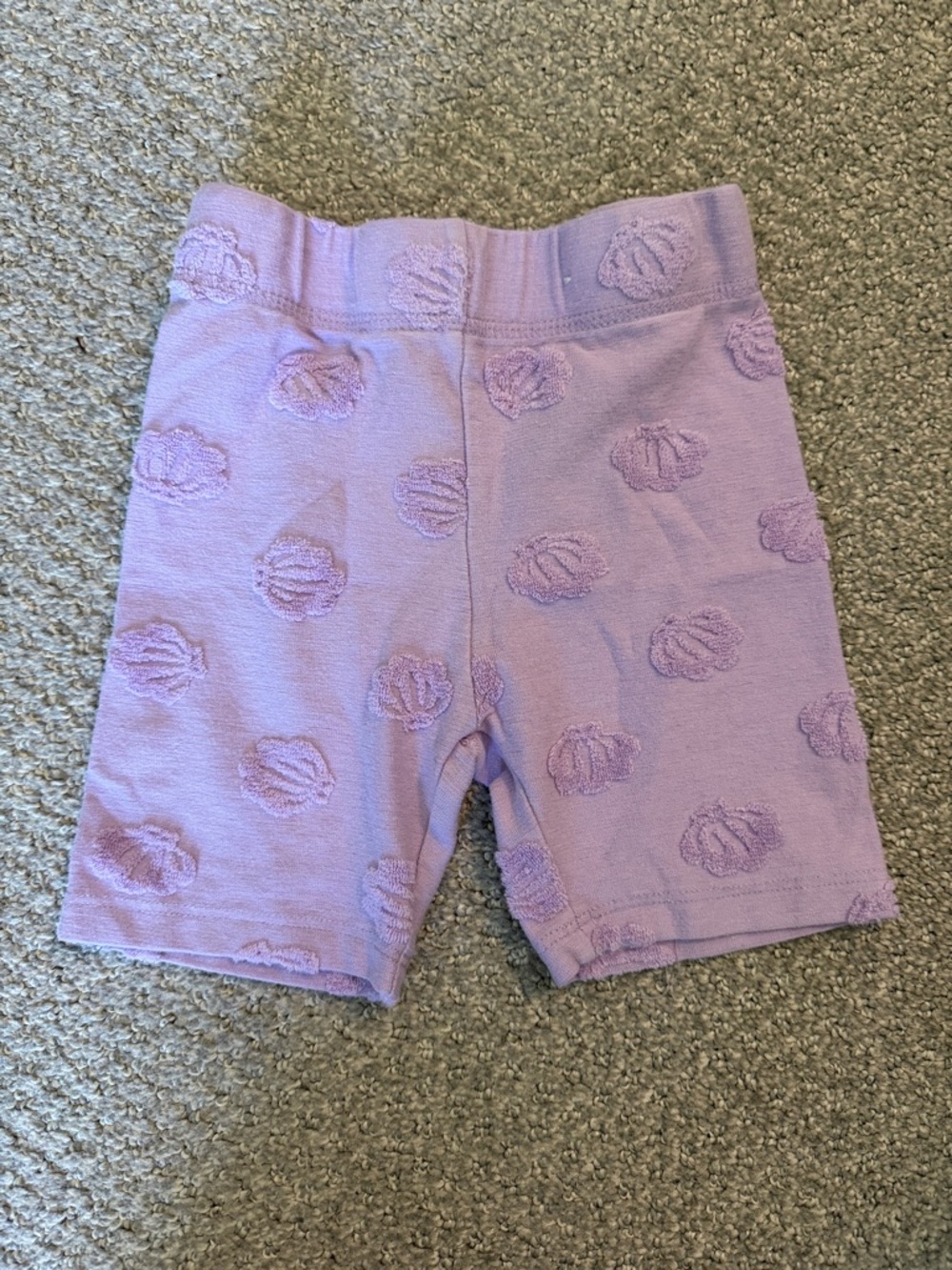 Cotton On Kids Lavender Textured Knit Shell Bike Shorts